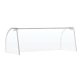 Curved Glass Sneeze Guard Assembly