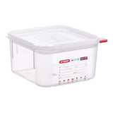 FU100 Araven Squared Transparent Polypropylene Container with Lid 2Ltr - JD Catering Equipments Ltd