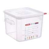 FU102 Araven Squared Transparent Polypropylene Container with Lid 6Ltr - JD Catering Equipments Ltd