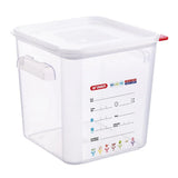 FU103 Araven Squared Transparent Polypropylene Container with Lid 8Ltr - JD Catering Equipments Ltd