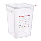 FU106 Araven Squared Transparent Polypropylene Container with Lid 22Ltr - JD Catering Equipment Solutions Ltd