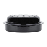 FU151 Wham Enamel Oval Roaster Black