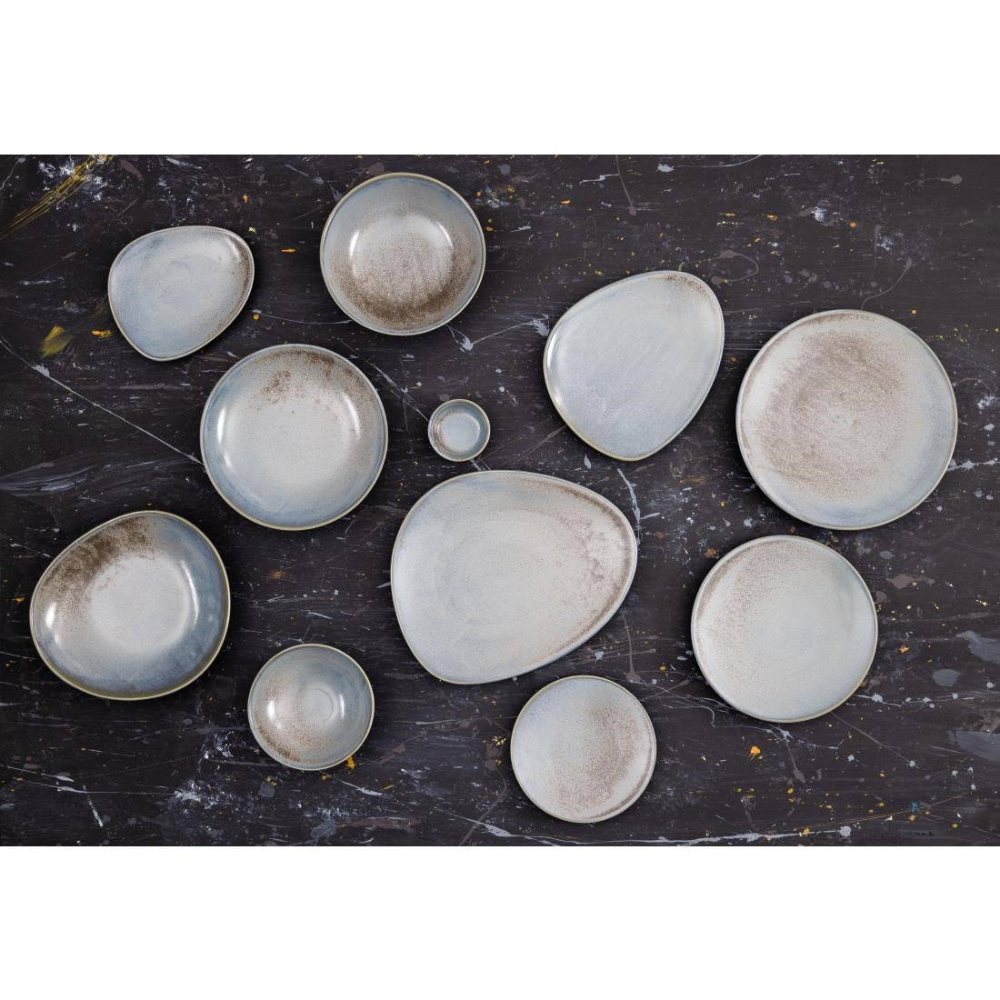 FU172 Olympia Ember Blue Coupe Plates 180mm (Pack of 6)