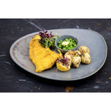 FU179 Olympia Ember Blue Triangle Plates 250mm (Pack of 6)