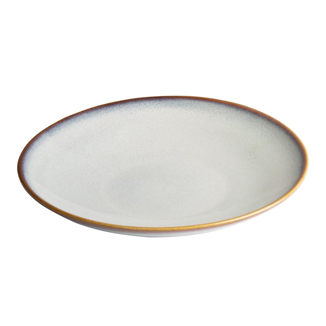 FU190 Olympia Drift Grey Plain Coupe Low Bowls 260mm (Pack of 4)