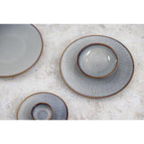 FU197 Olympia Drift Grey Embossed Coupe Low Bowls 260mm (Pack of 4)