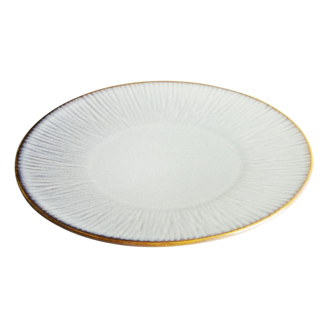 FU194 Olympia Drift Grey Embossed Coupe Plates 280mm (Pack of 4)