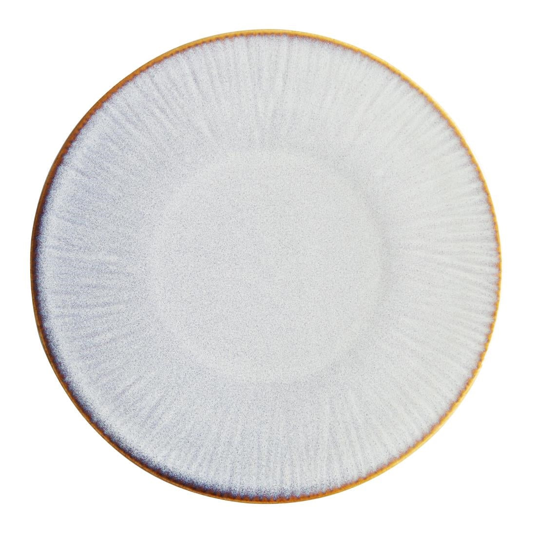 FU195 Olympia Drift Grey Embossed Coupe Plates 220mm (Pack of 6)