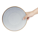 FU195 Olympia Drift Grey Embossed Coupe Plates 220mm (Pack of 6)