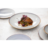 FU199 Olympia Drift Grey Embossed Coupe Bowls 155mm (Pack of 6)