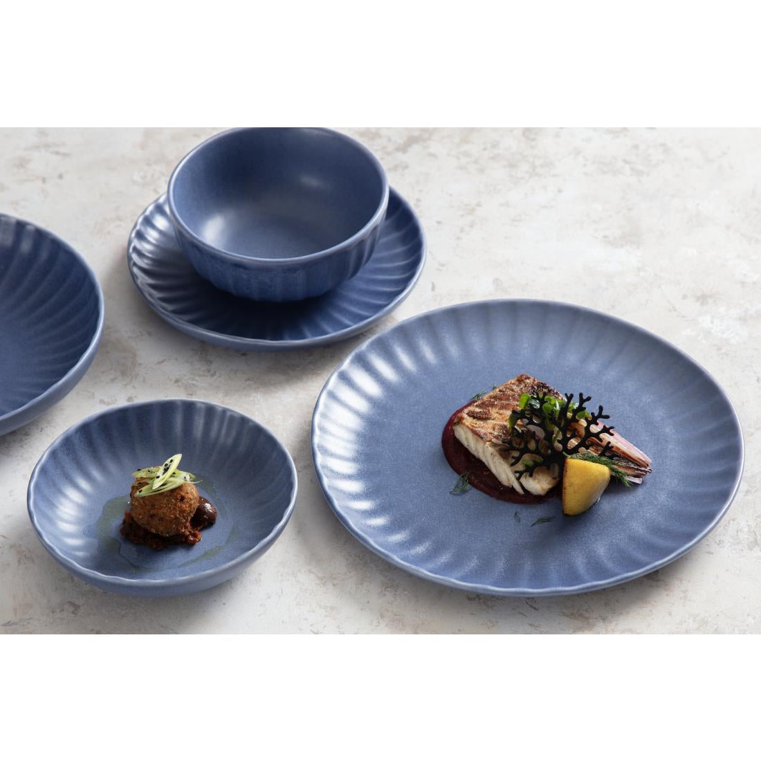 FU200 Olympia Corallite Plates Blue 280mm (Pack of 6)