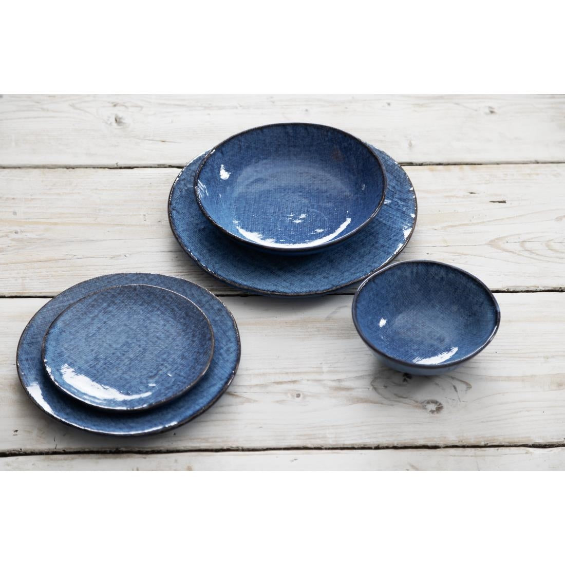 FU220 Olympia Denim Blue Coupe Plates 180mm (Pack of 6)
