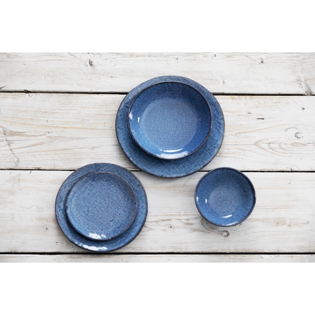 FU221 Olympia Denim Blue Coupe Plates 230mm (Pack of 6)