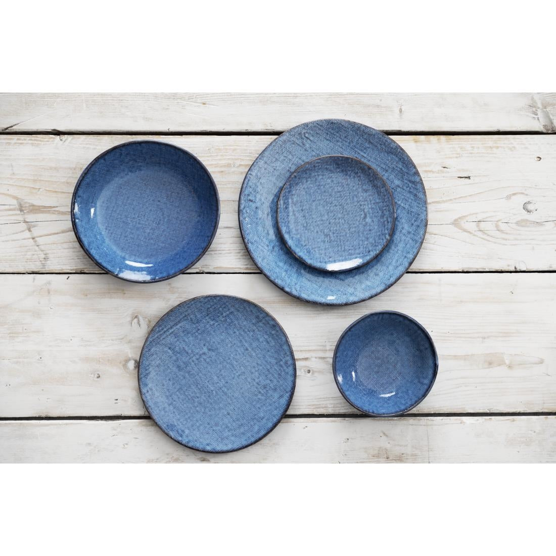 FU221 Olympia Denim Blue Coupe Plates 230mm (Pack of 6)