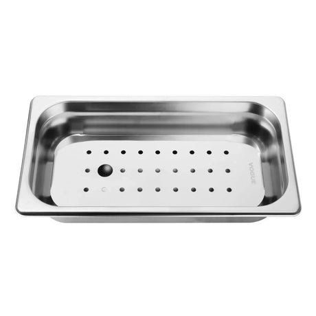 FU268 Vogue St/St GN Drainer Tray for GN 1/3 - JD Catering Equipment Solutions Ltd