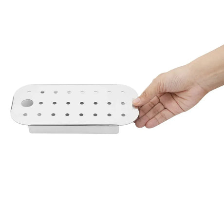 FU269 Vogue St/St GN Drainer Tray for GN 1/4 - JD Catering Equipment Solutions Ltd