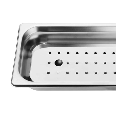 FU269 Vogue St/St GN Drainer Tray for GN 1/4 - JD Catering Equipment Solutions Ltd