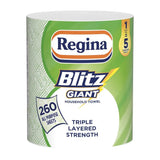 FU297 Regina Blitz Giant All Purpose Kitchen Roll 3Ply (Pack of 6x1 Rolls) - JD Catering Equipment Solutions Ltd
