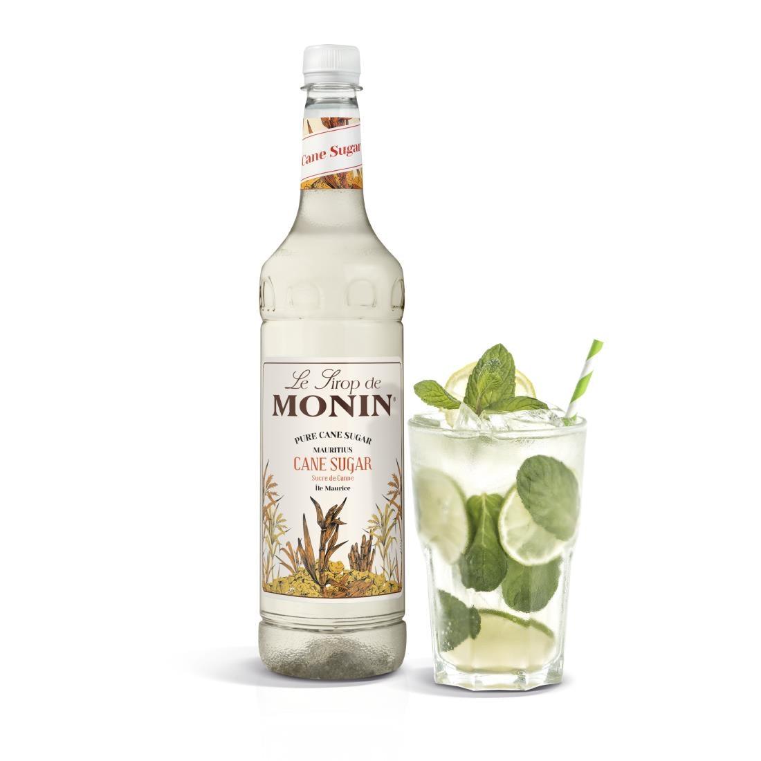 FU451 Monin Premium Pure Cane Sugar Syrup 1Ltr