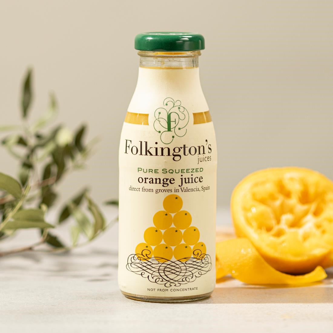 FU461 Folkington's Juices Orange Glass Bottle 250ml (Pack of 12)