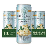 FU467 Folkington's Sparkling Drinks Ginger Beer Can 250ml (Pack of 12)