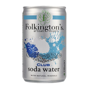 FU475 Folkington's Club Soda Can 150ml (Pack of 24) - JD Catering Equipment Solutions Ltd