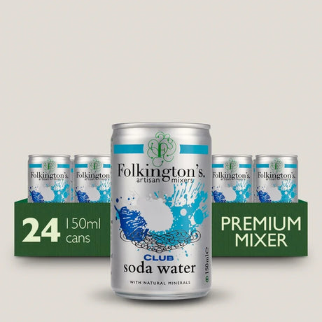 FU475 Folkington's Club Soda Can 150ml (Pack of 24) - JD Catering Equipment Solutions Ltd