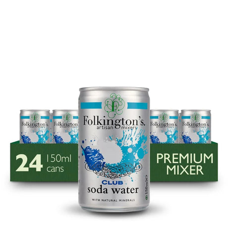 FU475 Folkington's Club Soda Can 150ml (Pack of 24) - JD Catering Equipment Solutions Ltd