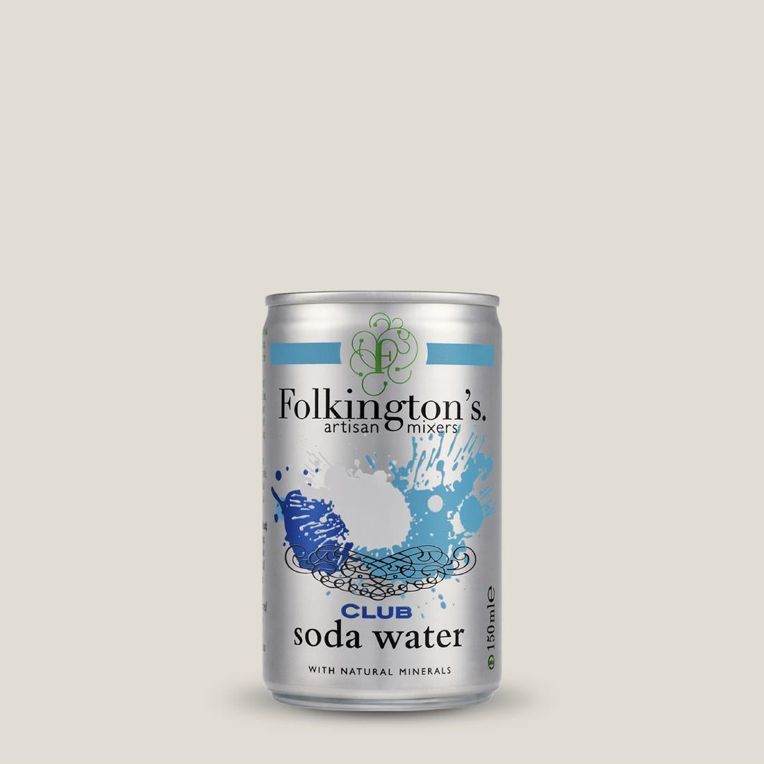 FU475 Folkington's Club Soda Can 150ml (Pack of 24)