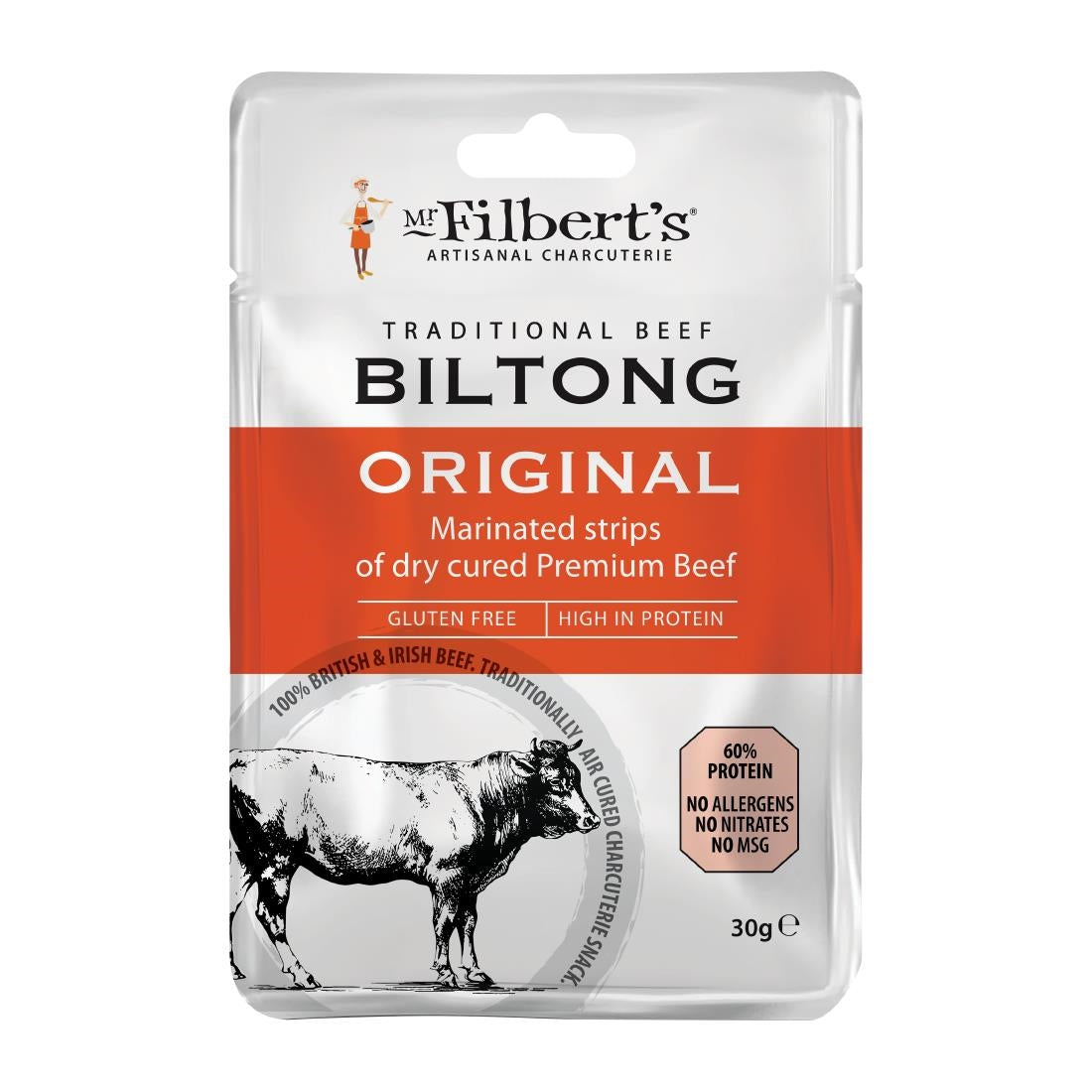 FU484 Mr Filbert's Original Biltong 30g (Pack of 20)