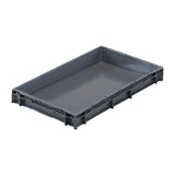 FU494 Grey Solid Stacking Container Small 600x400x75mm - JD Catering Equipment Solutions Ltd
