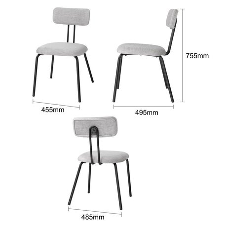 FU500 Bolero Fairfield Chairs Black and Grey Mix (Pack of 2)