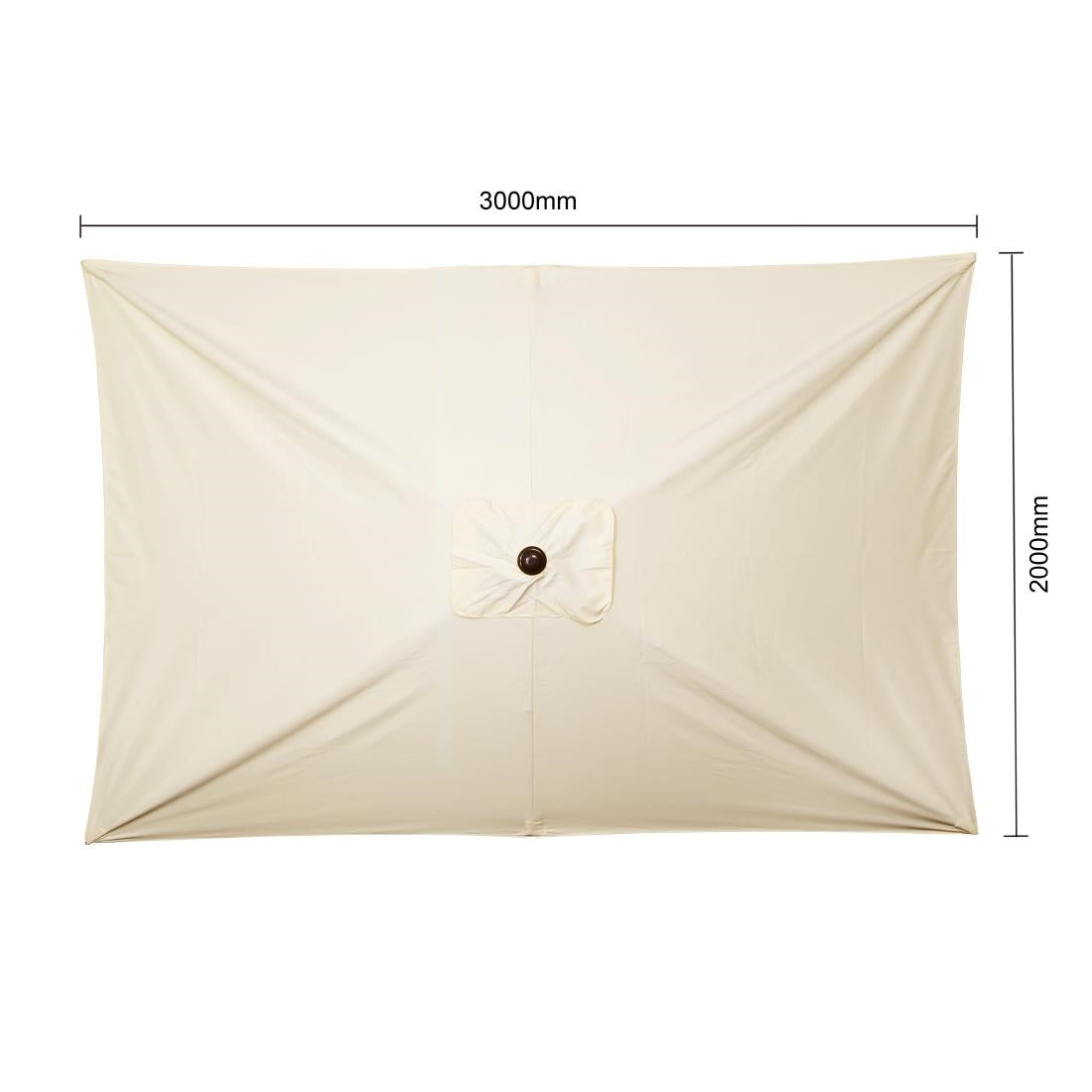 FU505 Bolero Seville Square Parasol 2x3m Cream