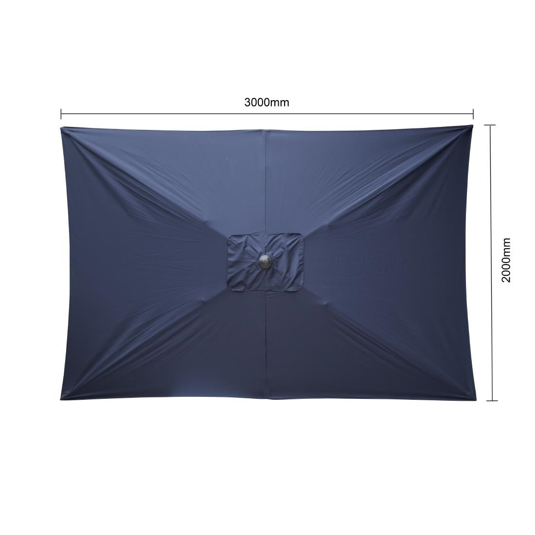 FU506 Bolero Seville Square Parasol 2x3m Navy Blue