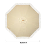 FU508 Bolero Sicily Round Striped Parasol 2m Diameter