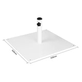 FU510 Bolero Flat Metal Parasol Base White - 18kg