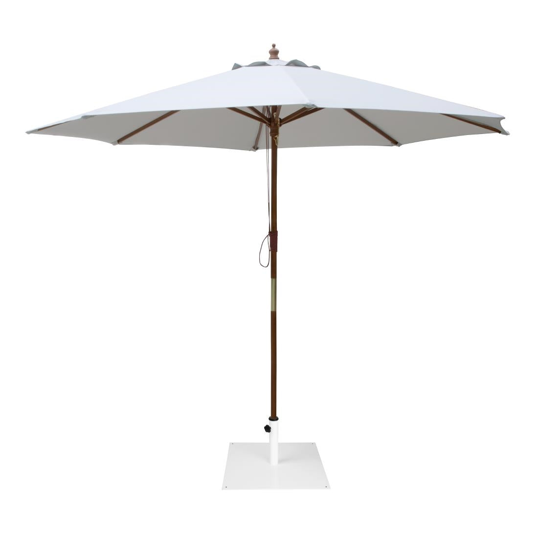 FU510 Bolero Flat Metal Parasol Base White - 18kg