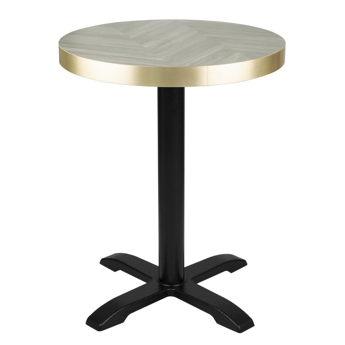 FU511 Bolero Pre-Drilled Round Table Top Chevron Design 600mm