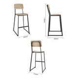 FU525 Bolero Beaufort Wooden Interior High Stools (Pack of 2)