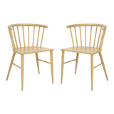 FU526 Bolero Harrowdene Metal Side Chairs Wood Effect (Pack of 2)