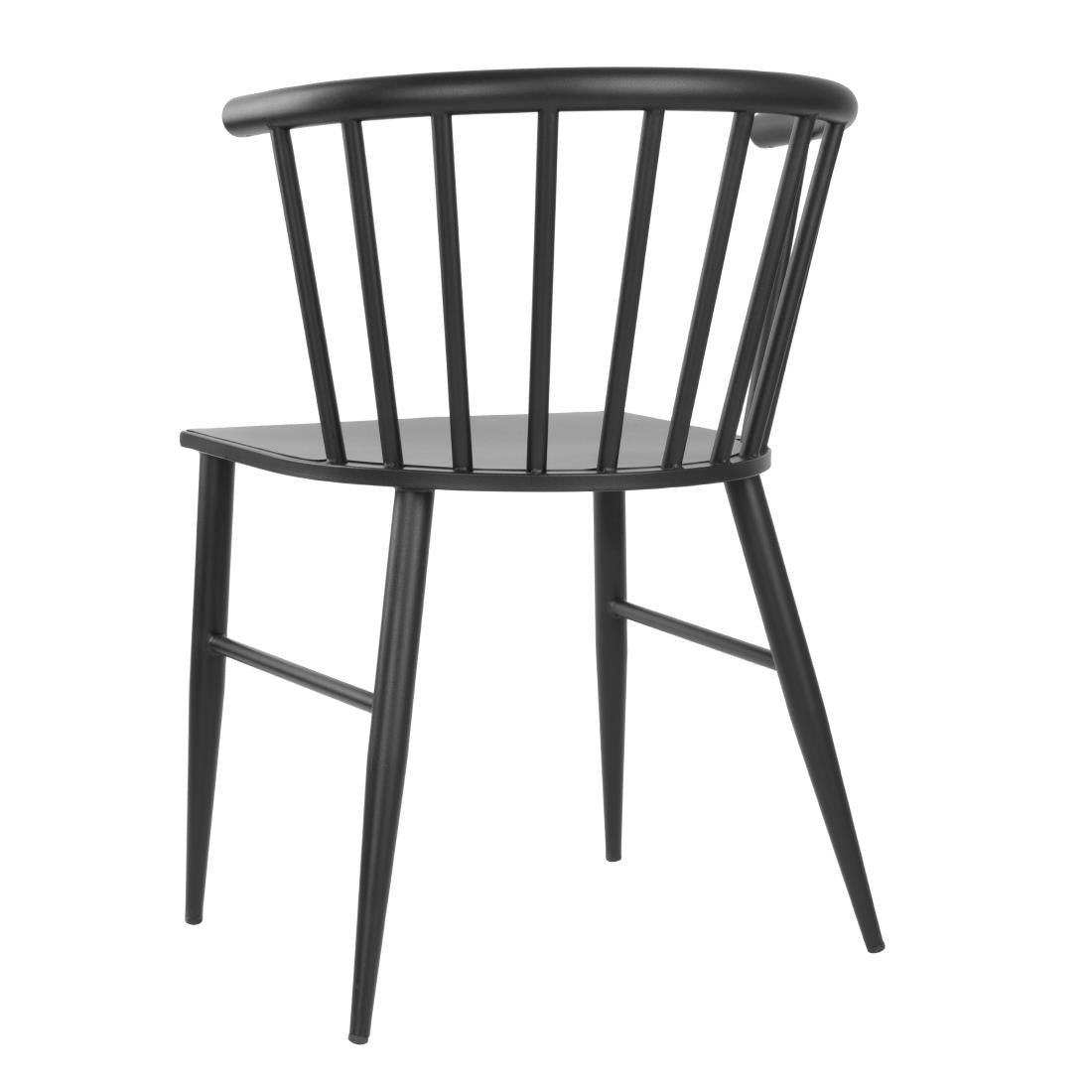 FU527 Bolero Harrowdene Black Spindle Chairs (Pack of 2)