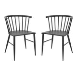 FU527 Bolero Harrowdene Black Spindle Chairs (Pack of 2)