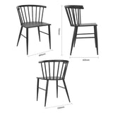 FU527 Bolero Harrowdene Black Spindle Chairs (Pack of 2)