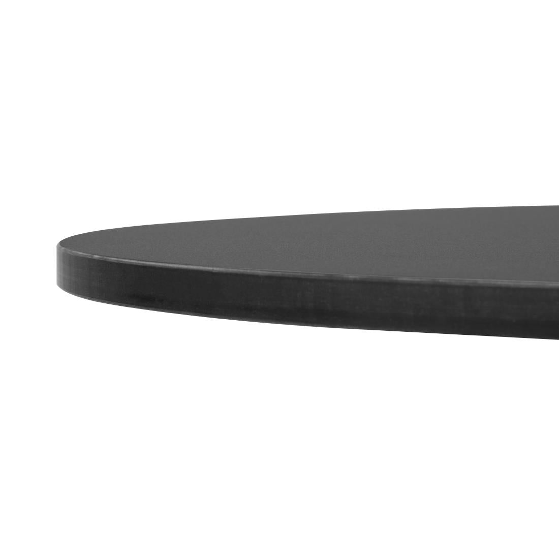 FU531 Bolero Matte Black Round Outdoor Table Top 600mm