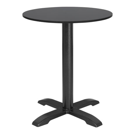 FU531 Bolero Matte Black Round Outdoor Table Top 600mm