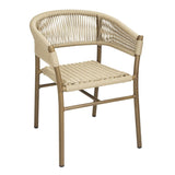 FU532 Bolero Florence Natural Rope Twist Wicker Chairs (Pack of 2)