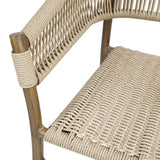 FU532 Bolero Florence Natural Rope Twist Wicker Chairs (Pack of 2)