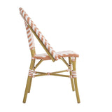 FU534 Bolero Parisian Style Rattan Side Chair Coral (Pack of 2)