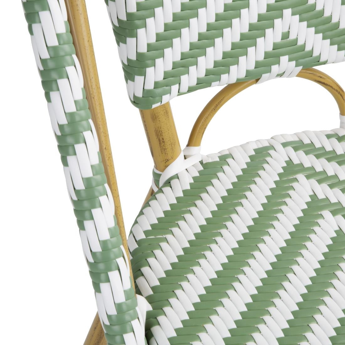 FU535 Bolero Parisian Style Rattan Side Chair Light Green (Pack of 2)