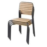 FU537 Bolero Santorini Wood Effect Outdoor Chairs (Pack of 4)